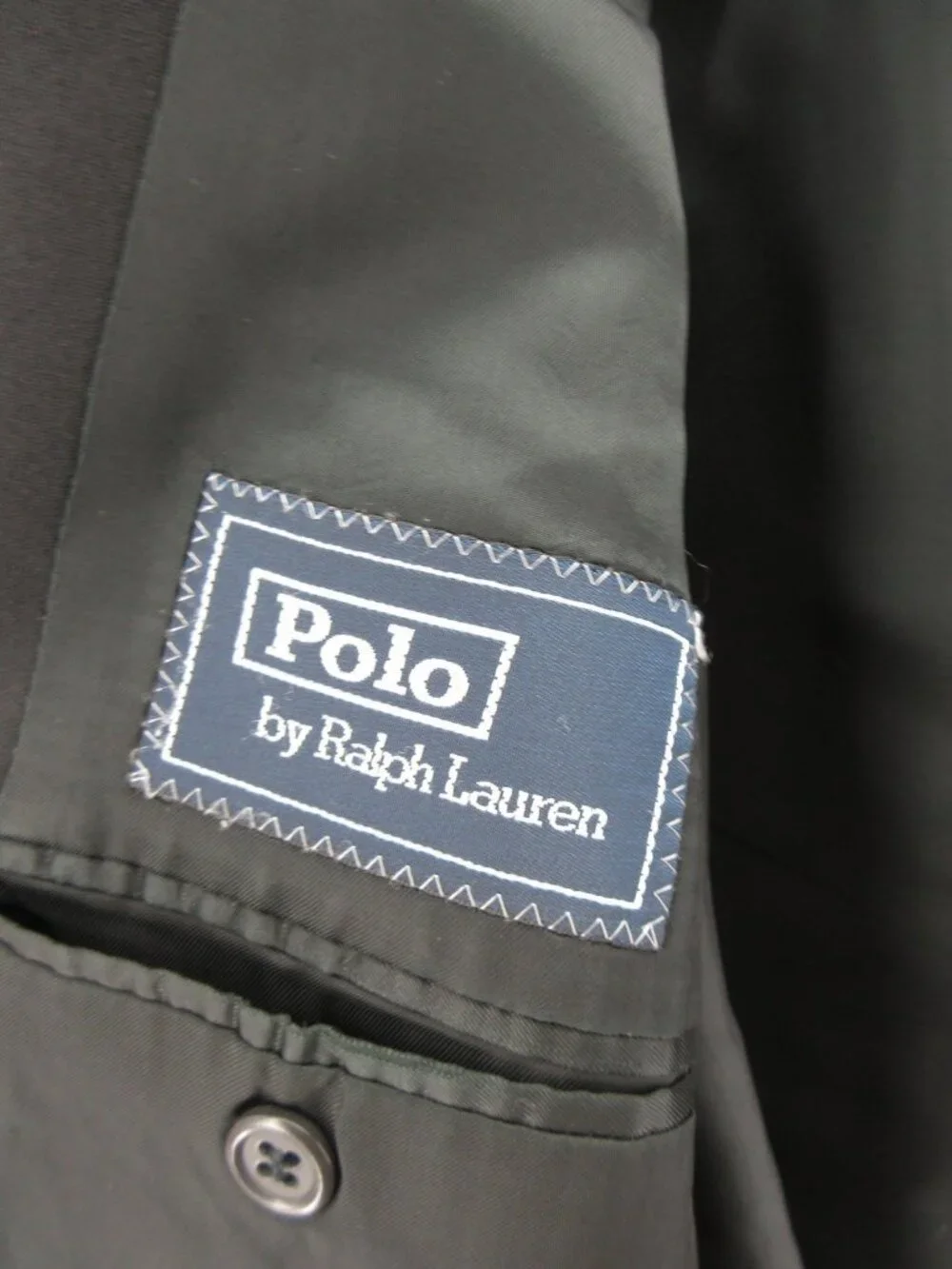 VTG Polo Ralph Lauren Suit 41 S Virgin Wool Pleated Cuffed Italy 34X27